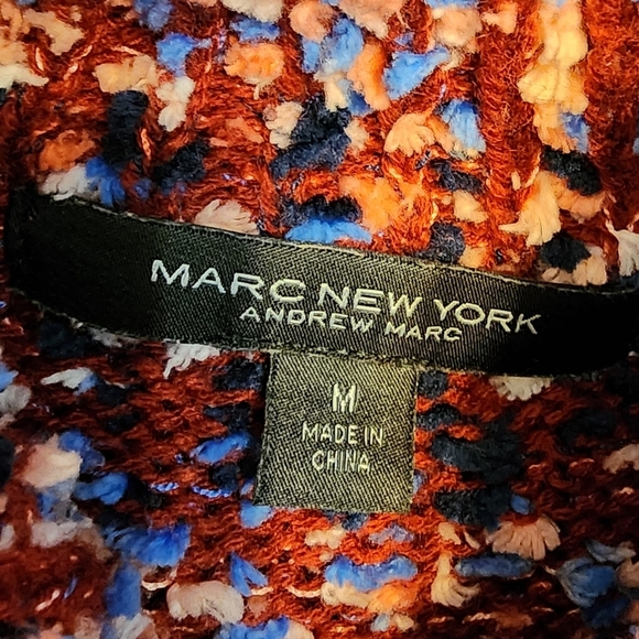 Marc New York Boucle Duster Sweater Teddy Jacket Confetti Long Designer Spring - Picture 5 of 9